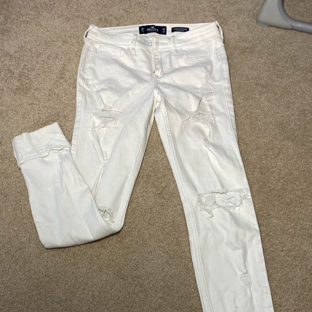 Hollister white jeans
